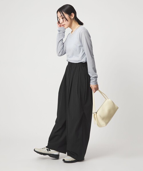 green label relaxing(グリーンレーベルリラクシング)の「【WEB限定】<at ease>シアー テンジク ロングスリーブ カットソー(Tシャツ/カットソー・レディース・ナチュラル/モカ/ライトグレー/ホワイト・FREE)」の16枚目の写真