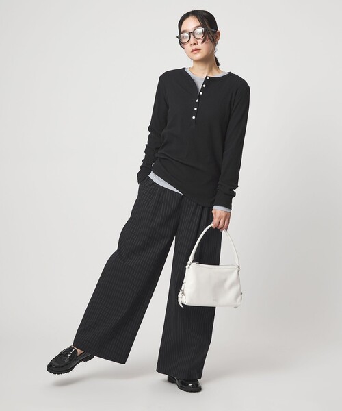 green label relaxing(グリーンレーベルリラクシング)の「【WEB限定】<at ease>シアー テンジク ロングスリーブ カットソー(Tシャツ/カットソー・レディース・ナチュラル/モカ/ライトグレー/ホワイト・FREE)」の20枚目の写真