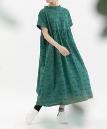 nop de nod（ノップドゥノッド）の「リネンコットンダブルドット2wayジャンスカワンピース（ワンピース）」