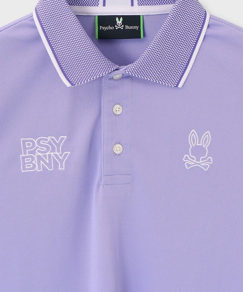 Psycho Bunny（サイコバニー）の「[GOLF]ライトカノコ ロゴ刺繍ポロシャツ（ポロシャツ・メンズ・ブラック/ホワイト/ライトパープル・MEDIUM/X-LARGE/LARGE）」の20枚目の写真