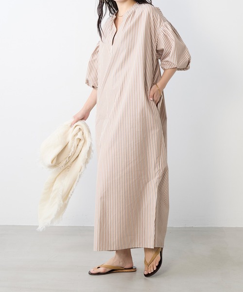 ASAUCE MELER（アソースメレ）の「【ASAUCE MELER】リネンガーゼストール（ストール/ショール・レディース・アイボリー/ベージュ・FREE）」の8枚目の写真