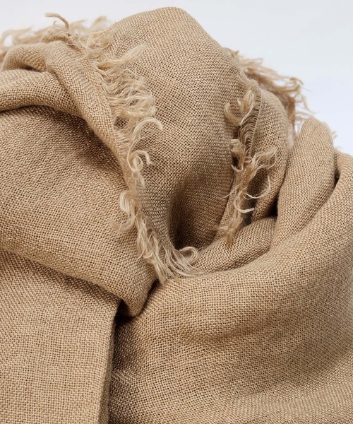 ASAUCE MELER（アソースメレ）の「【ASAUCE MELER】リネンガーゼストール（ストール/ショール・レディース・アイボリー/ベージュ・FREE）」の21枚目の写真