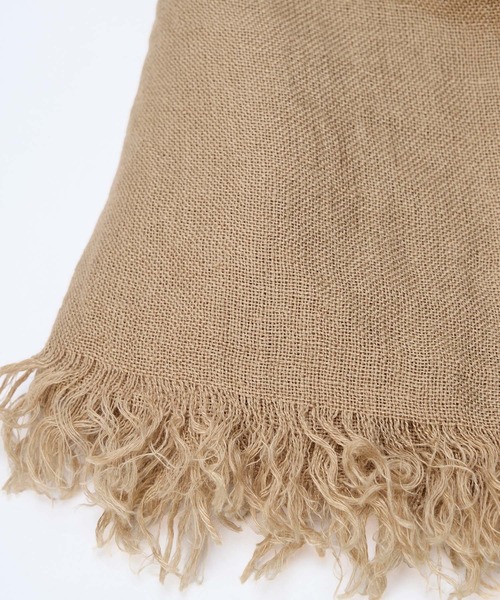 ASAUCE MELER（アソースメレ）の「【ASAUCE MELER】リネンガーゼストール（ストール/ショール・レディース・アイボリー/ベージュ・FREE）」の22枚目の写真