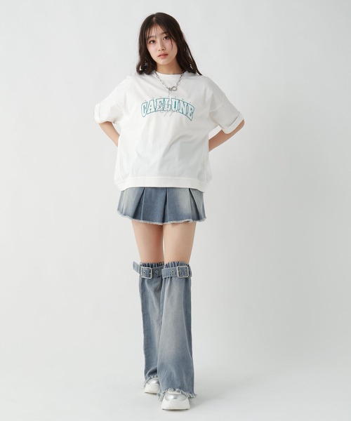 repipi armario(レピピ アルマリオ)の「【綿100%】キラキラカレッジTee(Tシャツ/カットソー・キッズ・ピンク/オフホワイト/サックスブルー/ブラック/イエロー/グレー・MEDIUM/SMALL/LARGE)」の7枚目の写真