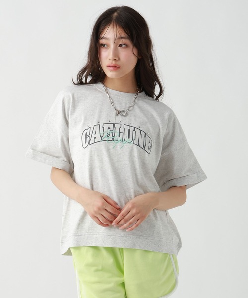 repipi armario(レピピ アルマリオ)の「【綿100%】キラキラカレッジTee(Tシャツ/カットソー・キッズ・ピンク/オフホワイト/サックスブルー/ブラック/イエロー/グレー・MEDIUM/SMALL/LARGE)」の11枚目の写真