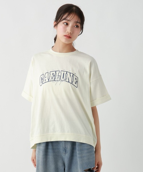 repipi armario(レピピ アルマリオ)の「【綿100%】キラキラカレッジTee(Tシャツ/カットソー・キッズ・ピンク/オフホワイト/サックスブルー/ブラック/イエロー/グレー・MEDIUM/SMALL/LARGE)」の14枚目の写真
