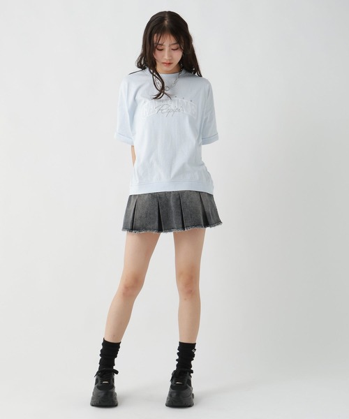 repipi armario(レピピ アルマリオ)の「【綿100%】キラキラカレッジTee(Tシャツ/カットソー・キッズ・ピンク/オフホワイト/サックスブルー/ブラック/イエロー/グレー・MEDIUM/SMALL/LARGE)」の15枚目の写真