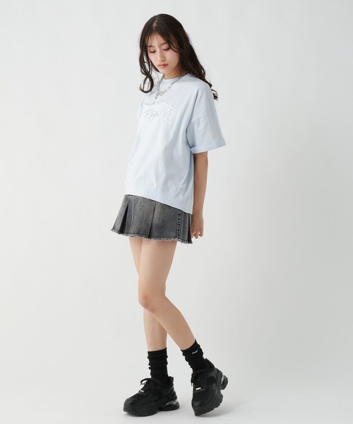 repipi armario(レピピ アルマリオ)の「【綿100%】キラキラカレッジTee(Tシャツ/カットソー・キッズ・ピンク/オフホワイト/サックスブルー/ブラック/イエロー/グレー・MEDIUM/SMALL/LARGE)」の16枚目の写真