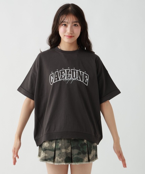 repipi armario(レピピ アルマリオ)の「【綿100%】キラキラカレッジTee(Tシャツ/カットソー・キッズ・ピンク/オフホワイト/サックスブルー/ブラック/イエロー/グレー・MEDIUM/SMALL/LARGE)」の21枚目の写真