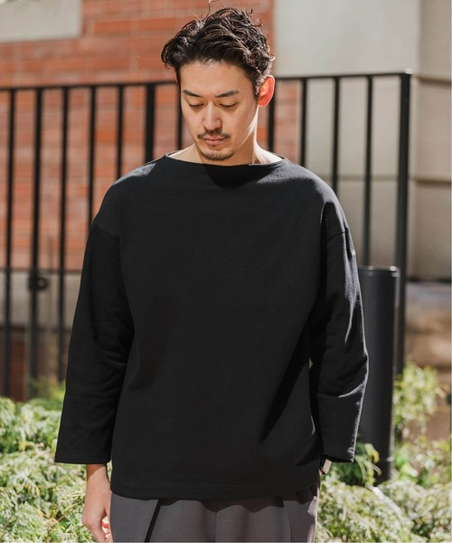 SAINT JAMES(セントジェームス)の「SAINT JAMES(セントジェームス) OUESSANT ルーズ (SOLID)(Tシャツ/カットソー・メンズ・ホワイト/ブラック・6/5/4)」の6枚目の写真