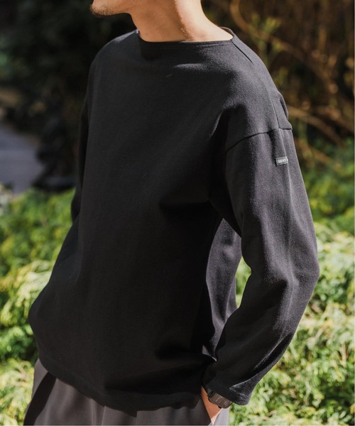 SAINT JAMES(セントジェームス)の「SAINT JAMES(セントジェームス) OUESSANT ルーズ (SOLID)(Tシャツ/カットソー・メンズ・ホワイト/ブラック・6/5/4)」の8枚目の写真