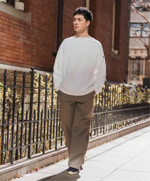 SAINT JAMES(セントジェームス)の「SAINT JAMES(セントジェームス) OUESSANT ルーズ (SOLID)(Tシャツ/カットソー・メンズ・ホワイト/ブラック・6/5/4)」の11枚目の写真