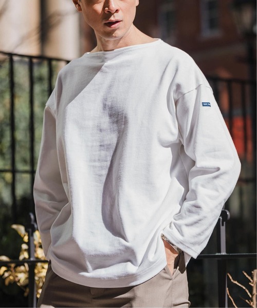 SAINT JAMES(セントジェームス)の「SAINT JAMES(セントジェームス) OUESSANT ルーズ (SOLID)(Tシャツ/カットソー・メンズ・ホワイト/ブラック・6/5/4)」の18枚目の写真