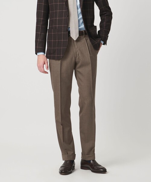 UNITED ARROWS（ユナイテッドアローズ）の「トロピカル クリース テーパード 1プリーツ スラックス（スラックス・メンズ・グレー系/モカ・44/50/46/48）」の19枚目の写真