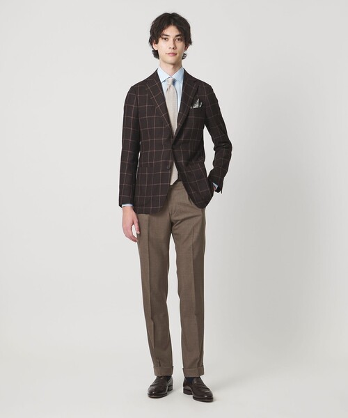 UNITED ARROWS（ユナイテッドアローズ）の「トロピカル クリース テーパード 1プリーツ スラックス（スラックス・メンズ・グレー系/モカ・44/50/46/48）」の20枚目の写真