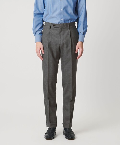 UNITED ARROWS（ユナイテッドアローズ）の「トロピカル クリース テーパード 1プリーツ スラックス（スラックス・メンズ・グレー系/モカ・44/50/46/48）」の21枚目の写真