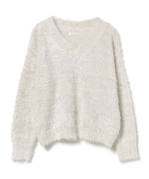 エアー シャギー Ｖネック プルオーバー