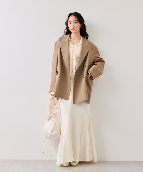 VIS(ビス)の「サテンツイルマーメイドスカート(スカート・レディース・キナリ/ネイビー・FREE)」の21枚目の写真