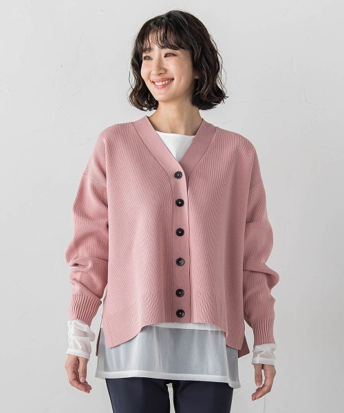 la.f…（ラエフ）の「【WEB限定カラーあり】スポンディッシュニットカーディガン（ニット/セーター・レディース・ピンク/グリーン/ベージュ/チャコールグレー/パープル・9号）」の12枚目の写真