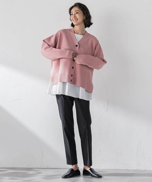 la.f…（ラエフ）の「【WEB限定カラーあり】スポンディッシュニットカーディガン（ニット/セーター・レディース・ピンク/グリーン/ベージュ/チャコールグレー/パープル・9号）」の21枚目の写真
