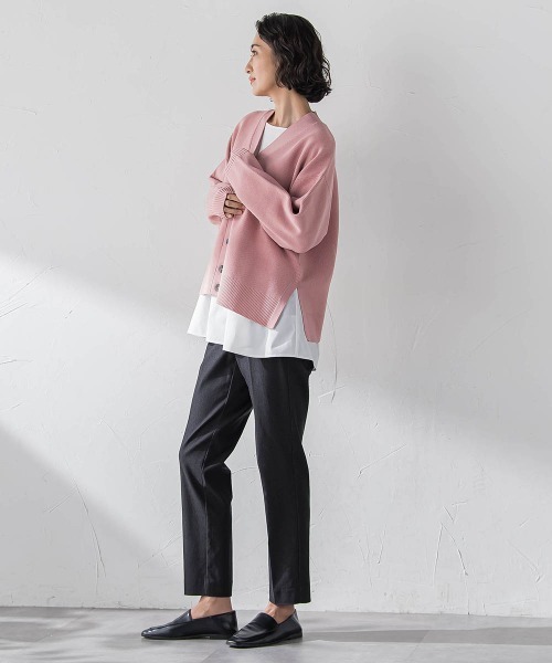 la.f…（ラエフ）の「【WEB限定カラーあり】スポンディッシュニットカーディガン（ニット/セーター・レディース・ピンク/グリーン/ベージュ/チャコールグレー/パープル・9号）」の22枚目の写真