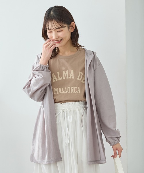 Honeys（ハニーズ）の「【ハニさら・接触冷感・ＵＶカット】フーデッドカーディガン（カーディガン/ボレロ・レディース・グレイッシュベージュ/ブラック/ネイビー/ベージュ・L/LL/M）」の15枚目の写真
