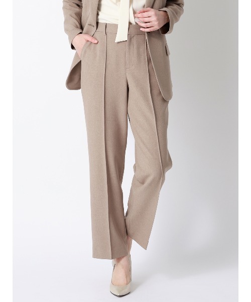 SUIT SQUARE(スーツスクエア)の「みんなのスーツ ピンタックストレートパンツ ウォッシャブル PRESTIGE TECHNOLOGY(スラックス・レディース・ベージュ・L/M/S)」の1枚目の写真
