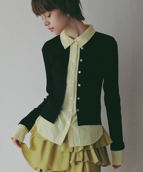 BAYFLOW（ベイフロー）の「【EF(エフ)】カーディガンシャツ（WOMEN）（カーディガン/ボレロ・レディース・オフホワイト/ブラック・FREE）」の13枚目の写真