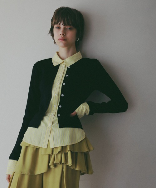 BAYFLOW（ベイフロー）の「【EF(エフ)】カーディガンシャツ（WOMEN）（カーディガン/ボレロ・レディース・オフホワイト/ブラック・FREE）」の15枚目の写真