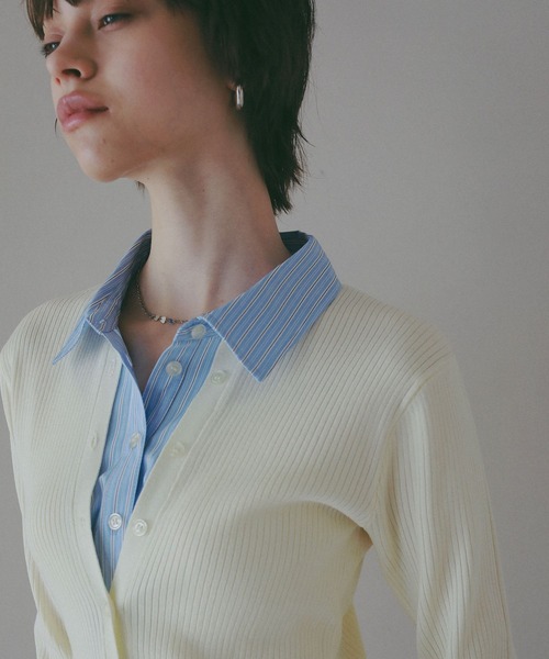 BAYFLOW（ベイフロー）の「【EF(エフ)】カーディガンシャツ（WOMEN）（カーディガン/ボレロ・レディース・オフホワイト/ブラック・FREE）」の9枚目の写真