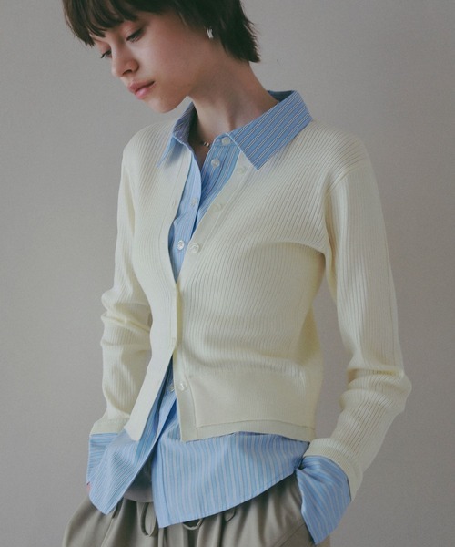 BAYFLOW（ベイフロー）の「【EF(エフ)】カーディガンシャツ（WOMEN）（カーディガン/ボレロ・レディース・オフホワイト/ブラック・FREE）」の11枚目の写真