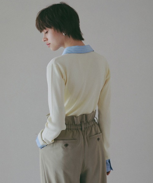 BAYFLOW（ベイフロー）の「【EF(エフ)】カーディガンシャツ（WOMEN）（カーディガン/ボレロ・レディース・オフホワイト/ブラック・FREE）」の5枚目の写真