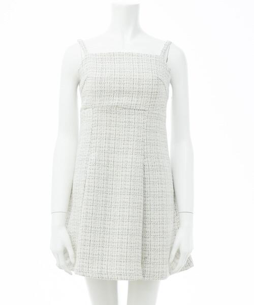 INGNI(イング)の「【WEB限定】バックレースアップツイードミニキャミワンピース(セットアップ対応)(ワンピース・レディース・ブラック系その他2/ホワイト系その他5・M)」の22枚目の写真