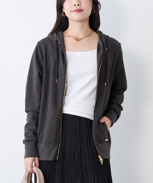 MICA&DEAL（マイカ＆ディール）の「サーフパーカー〈2サイズ展開〉（パーカー・レディース・チャコールグレー/ホワイト/オートミール・36/38）」の2枚目の写真