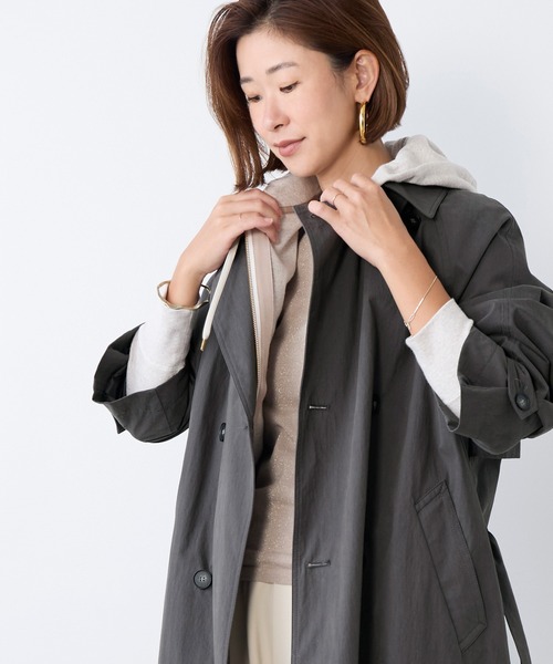 MICA&DEAL（マイカ＆ディール）の「サーフパーカー〈2サイズ展開〉（パーカー・レディース・チャコールグレー/ホワイト/オートミール・36/38）」の6枚目の写真
