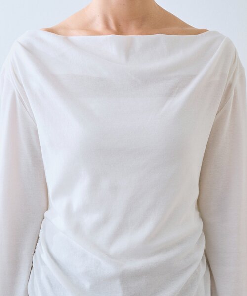 RIVE DROITE（リヴドロワ）の「予約【ワンショルやオフショルにも】ネックコンシャスカットソー（Tシャツ/カットソー・レディース・オフホワイト/ブラック・FREE）」の21枚目の写真
