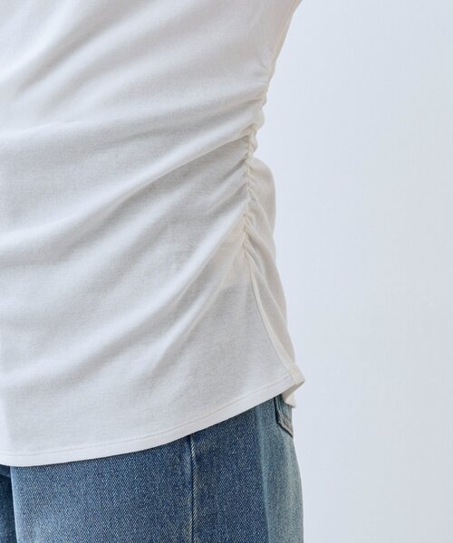 RIVE DROITE（リヴドロワ）の「予約【ワンショルやオフショルにも】ネックコンシャスカットソー（Tシャツ/カットソー・レディース・オフホワイト/ブラック・FREE）」の12枚目の写真