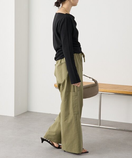 RIVE DROITE（リヴドロワ）の「予約【ワンショルやオフショルにも】ネックコンシャスカットソー（Tシャツ/カットソー・レディース・オフホワイト/ブラック・FREE）」の17枚目の写真