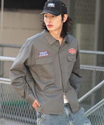 WEGO/【26年春夏新作】ワッペンワークシャツ(LS)