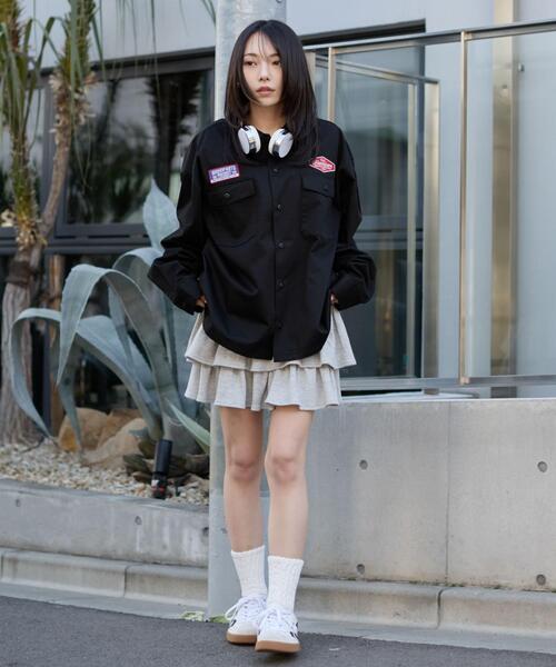 WEGO(ウィゴー)の「WEGO/【26年春夏新作】ワッペンワークシャツ(LS)(シャツ/ブラウス・メンズ・ブラック/グレー・LARGE/MEDIUM)」の13枚目の写真