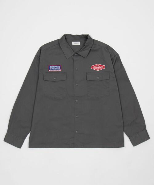 WEGO(ウィゴー)の「WEGO/【26年春夏新作】ワッペンワークシャツ(LS)(シャツ/ブラウス・メンズ・ブラック/グレー・LARGE/MEDIUM)」の4枚目の写真
