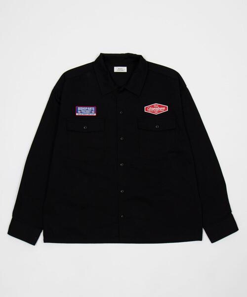 WEGO(ウィゴー)の「WEGO/【26年春夏新作】ワッペンワークシャツ(LS)(シャツ/ブラウス・メンズ・ブラック/グレー・LARGE/MEDIUM)」の3枚目の写真