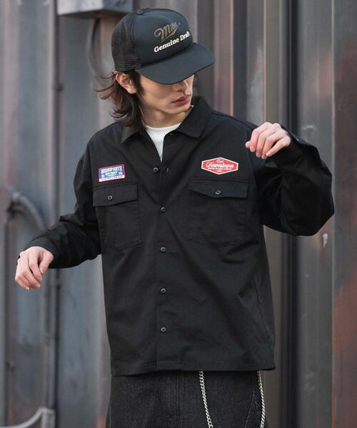 WEGO(ウィゴー)の「WEGO/【26年春夏新作】ワッペンワークシャツ(LS)(シャツ/ブラウス・メンズ・ブラック/グレー・LARGE/MEDIUM)」の19枚目の写真