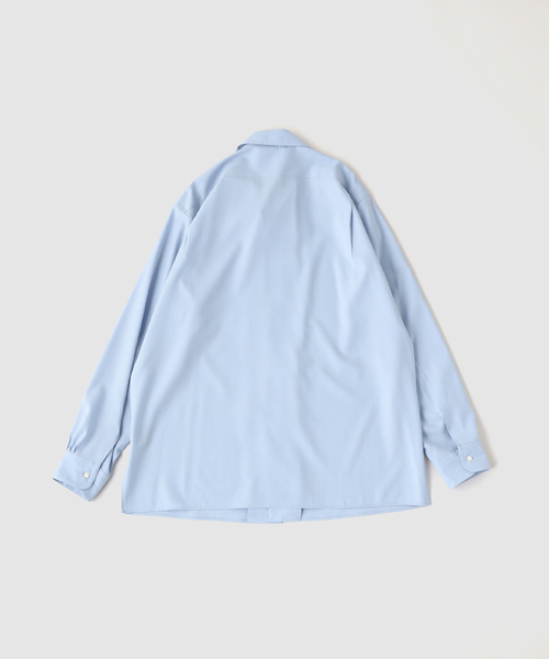 EDIFICE（エディフィス）の「MARKAWARE（マーカウェア）ITALIAN OPEN COLLAR SHIRT（シャツ/ブラウス・メンズ・ライトグレー/ブルー・3/2）」の3枚目の写真
