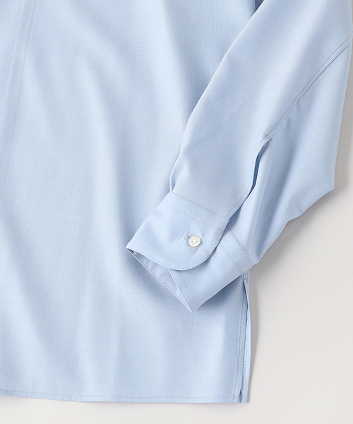 EDIFICE（エディフィス）の「MARKAWARE（マーカウェア）ITALIAN OPEN COLLAR SHIRT（シャツ/ブラウス・メンズ・ライトグレー/ブルー・3/2）」の4枚目の写真
