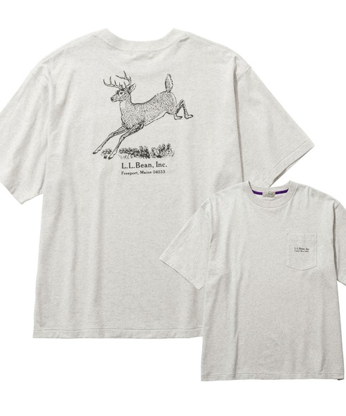 L.L.Bean(エルエルビーン)の「【JAPAN EDITION】モリル・ショートスリーブ・アニマル・グラフィック・ティ(Tシャツ/カットソー・メンズ・グレー系/ホワイト系/グレー系1/ホワイト系1・LARGE/MEDIUM/SMALL)」の3枚目の写真