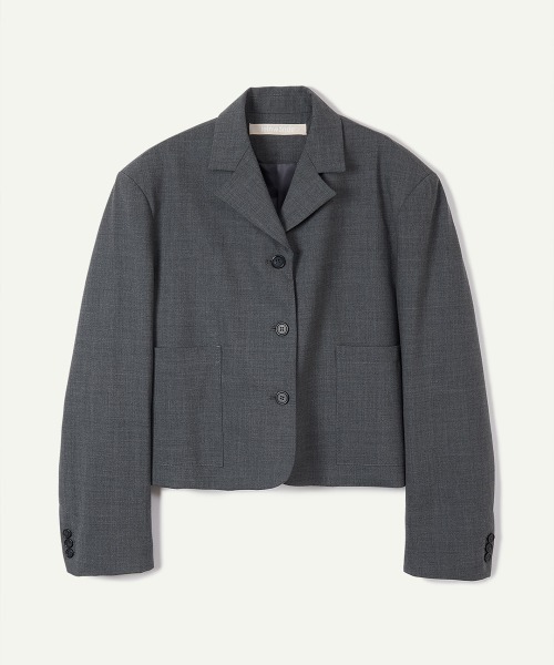 leinwande(ラインヴァンド)の「【leinwande】26SS新作 Compact Single Jacket(テーラードジャケット・レディース・グレー/ネイビー系・ONE SIZE)」の4枚目の写真