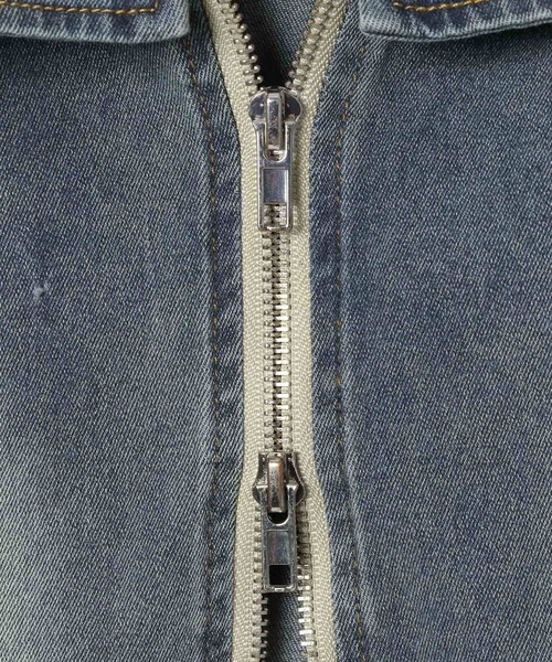 3.3 Field Trip （3.3フィールドトリップ）の「3.3 Field Trip／デニムオフショル半袖ブラウス（シャツ/ブラウス・レディース・ブラック/ブルー・FREE）」の18枚目の写真