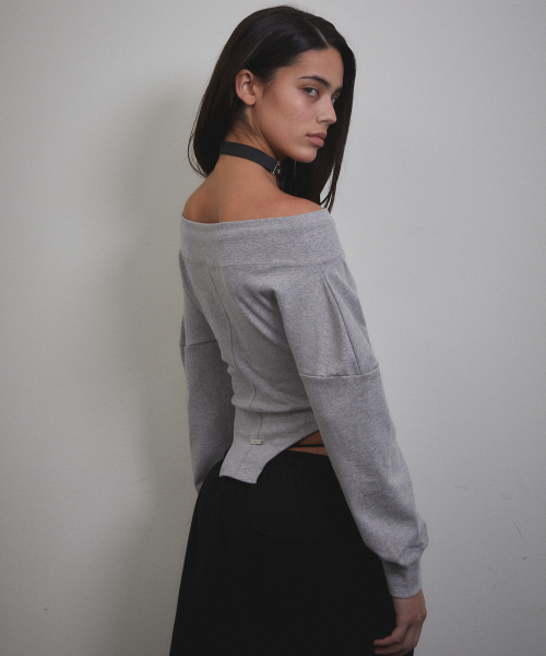 VOONT(ブント)の「Corset Off Shoulder Sweatshirt (GRAY)(スウェット・レディース・アッシュグレー・SMALL/MEDIUM)」の14枚目の写真