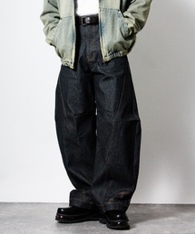 NYLAUS（ナイラス）の「【NYS】2026新作 リバースデザイン カーブパンツ バレルレッグパンツ リジッドデニム（デニムパンツ）」